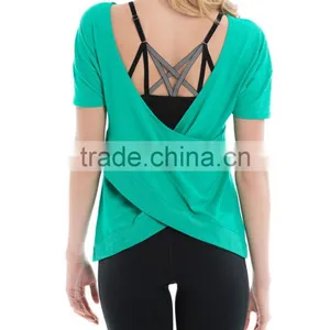 Polyester/Cotton Custom Water Based Printing Fitness Tank Top Women Running Wear thumbnail-2