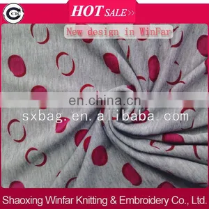 Shaoxing Winfar Melange Printed Polyester Spandex Fabric Knit Single Jersey thumbnail-1