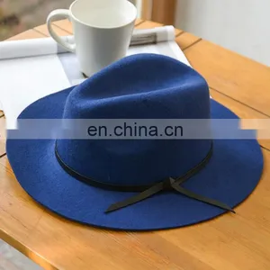 Wholesale Wool Felt Wide Brim Woman Fedora Hat thumbnail-4
