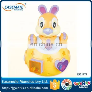 Plastic Baby Toys Hippo Tumbler With Music Light Tumbler Toy thumbnail-1