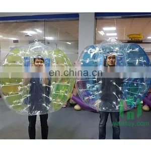 HI CE New Design Outcrop 800W Blowers 0.8mm Pvc Dia 1.2m/Dia 1.5m/Dia 1.7m Human Sized Plastic Soccer Bubble Ball Size 3 thumbnail-1