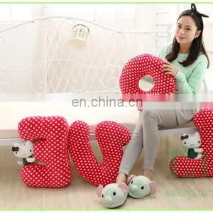 HI CE Latest Custom Valentine's Day Gift Letter Shaped Love Pillow for Sale thumbnail-2