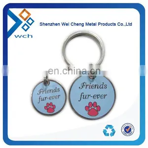 Fashion Cheap Custom Cut Out Round Metal Keychain thumbnail-1