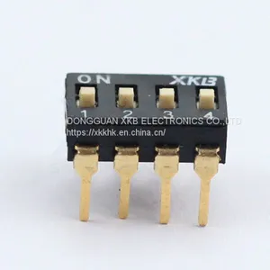 Vertical In-line Type 4-digit DIP Switch With 2.54 Wave Soldering at a Pitch of 1000gf thumbnail-2