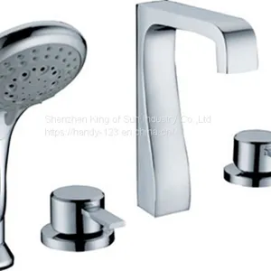 Hot and Cold Water Mixer Faucet for Tub Sink thumbnail-1