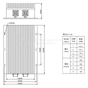 PDE-C Series 500-600W Single 24V Power Supply Converter thumbnail-2