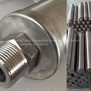Wedge Wire Spiral Screen Tube , Stainless Steel v Wire Johnson Filter Candles thumbnail-1