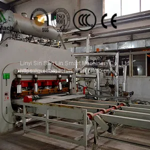Short Cycle Melamine Laminating Hot Press for HDF Laminate Flooring, Furniture thumbnail-5