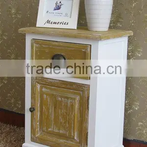 Bedroom Furniture Classic White MDF Bedside Table/cabinet thumbnail-3