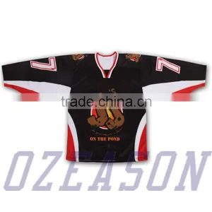 Wholesale High Quality 100% Polyester Sublimation Cheap Team Canadian Hockey Jersey thumbnail-3