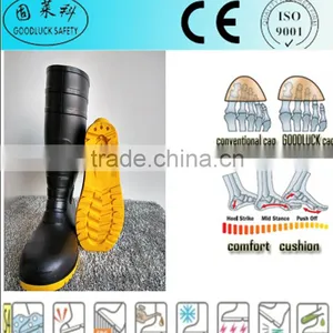 Anti-impact Black Safety Boots /pvc Materials thumbnail-1