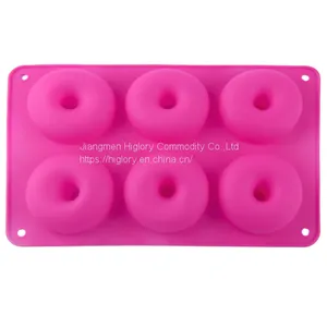 Heat Resistant 6 Cavity Silicone Baking Muffin Cake Mold Donut Caking Mold thumbnail-2