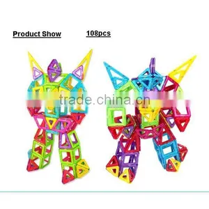 High Quality Plastic Magnetic Building Blocks Toy of Kids 2016 Christmtas Gifts; Popular Environmental Magnetic Toys; DIY Toys thumbnail-2