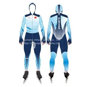Customized Short Track Speed Skating Suit Children's Long Sleeves Camo Ski Suit Avenue Suits Adult and Female Tight Ski thumbnail-5