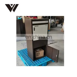 Cast Iron Modern Mailbox Outdoor Garden Wall Mounted Parcel Letter Newspaper Mail Post Drop Box thumbnail-3