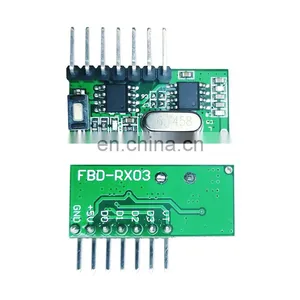 Wireless 433Mhz RF Module Receiver and Transmitter Remote Control Built-in Learning Code 1527 Decoding 4 Channel Output thumbnail-1