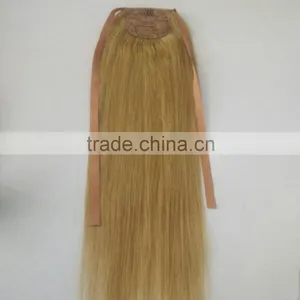 Remy Human Hair Drawstring Ponytail Hair Extension for Black Women thumbnail-5