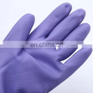 Long Sleeve Rubber Household Waterproof Cleaning Dish Washing Kitchen Latex Gloves thumbnail-3