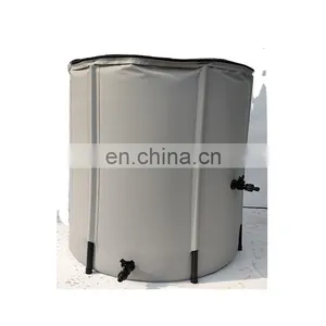 1000 Liters Garden Large Plastic Heavy Duty Pvc Grey Folding Collapsible Rain Water Harvesting Barrel Tank for Sale thumbnail-1