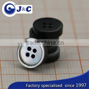 Flat Side Black MOP Natural Shell Buttons,black Mother of Pearl Sea Shells Buttons. thumbnail-1