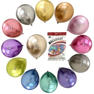 Low Price China Manufacturer Type of Metal Metalized Inflatable Helium Latex Metallic Colors Chrome Ballon Balloon thumbnail-1
