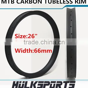 26er Full Carbon Tubuless Bicycle Rims Toray T700 Carbon Rims For Mountain Bicycle Glossy/Matt Carbon MTB Bike Rim thumbnail-1