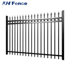 Customized Galvanized Steel Fence for Community Factory Safety Fence Outdoor School Factory Steel Fence Metal Fence thumbnail-1