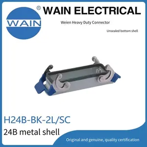 Wain Heavy-duty Connector H24b-bk-2l/sc, Metal 24b Housing Rectangular Connector, Aviation Plug thumbnail-1