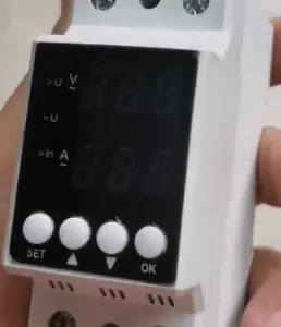 VA Protector 40A 63A 80A 230V Adjustable Switch Over Voltage Under Voltage Current Protective Device VA Protector thumbnail-2