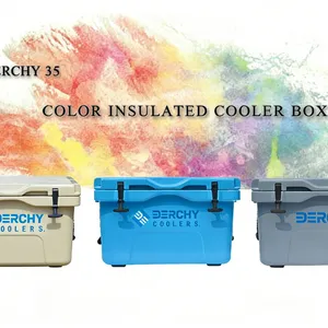 35L Hard Cooler Insulated Ice Chest Box Holds Ice for More Days Portable Cooler With Handle thumbnail-1
