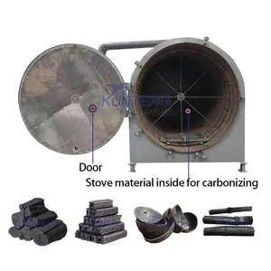 Energy Saved Biochar Charcoal Making Machine Cashew Nuts Carbonization Furnace for Coconut Shell EPC thumbnail-2