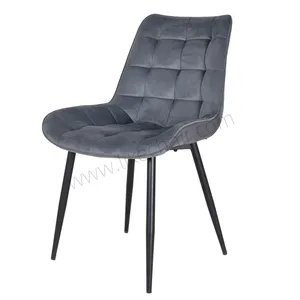 Manufacturer Supply Fabric Dining Room Kitchen Chair Comfortable Custom Upholstered Restaurant Velvet Dining Chair thumbnail-3