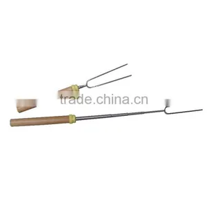 Extendable BBQ Fork Wood Handle thumbnail-2