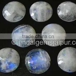 Rainbow Moonstone Rose Cut Round 20 mm Cabochon Loose Gemstone thumbnail-1