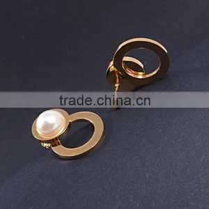 Earring & Necklace Women Circle Pendant Pearl Pearl Jewelry thumbnail-5