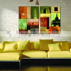 2 Panels European Style Art Painting on Canvas OM-006 thumbnail-1