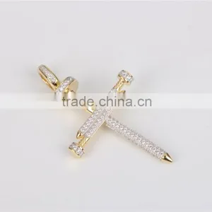 Hot Sales 925 Sterling Silver Cross With Diamond Jewelry Pendant Necklace thumbnail-2