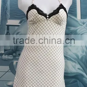 Simple Style Low Black Lace Necktie Nighty Dress/shapewear thumbnail-1