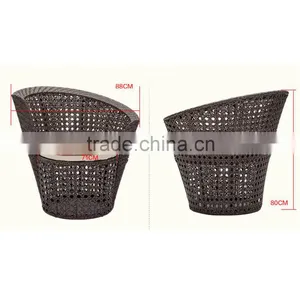 3PCS/SET Garden Outdoor Rattan Coffee Office Dining Table And Chair Tunisia Price For Restaurant thumbnail-4
