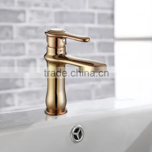 Rose Golden Hand Wash Single Hole Bathroom Tap thumbnail-1