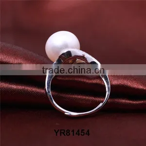 2016 Hot Sale Natural Freshwater Pearl Ring Shape Crown 925 Silver 100% Pearl Fashion Ring With High Quality thumbnail-1