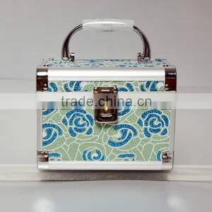 AN62 ANPHY Theme Hotel Washroom Jewelry Case Makeup Box Rose Pattern Shinning Small Suitcase With Layers Mirror Souvenir Case thumbnail-4
