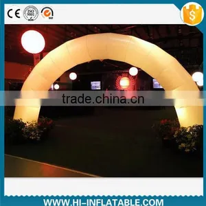 Outdoor Cheap Lighting Inflatable Fabric Wedding Arch No.ar012 With Led Light Inside for Sale thumbnail-1