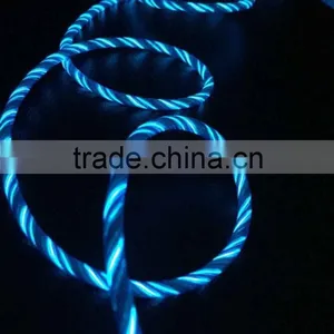 Light Moving LED Light Flowing Current Smartphone Charger Data Cable thumbnail-5
