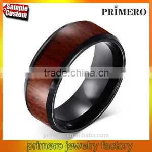 Man's Tungsten Carbide Wedding Rings Top Quality Engagement Wood Desig thumbnail-1