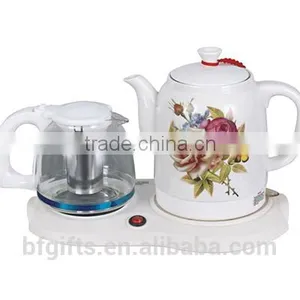 Enamel Kettle Set/ Ceramic LED Electric Kettle/ White High Quality Teapot Set/ 2015 New Design thumbnail-6