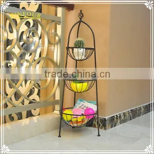 3 Tier Metal Display Sundries Stand Fruit Basket for Home Deco thumbnail-1