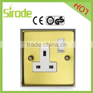 Mechanism Life Time 40000 Time Metal Panel13A British Wall Switch and Socket thumbnail-1