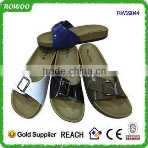 Hot Sale PU Flip Flops Style Cork Wood Slipper thumbnail-3