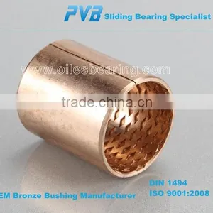 Wrapped CuSn8 Bushes,PRM404450 Oil Holes Bushing Bronze,Bronze Cylindrical Bearing thumbnail-1